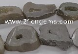 CNG3160 15.5 inches 13*18mm - 18*25mm freeform plated druzy agate beads