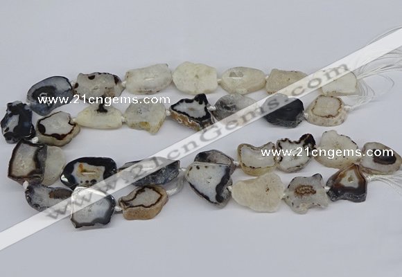 CNG3167 15.5 inches 15*20mm - 25*30mm freeform druzy agate beads