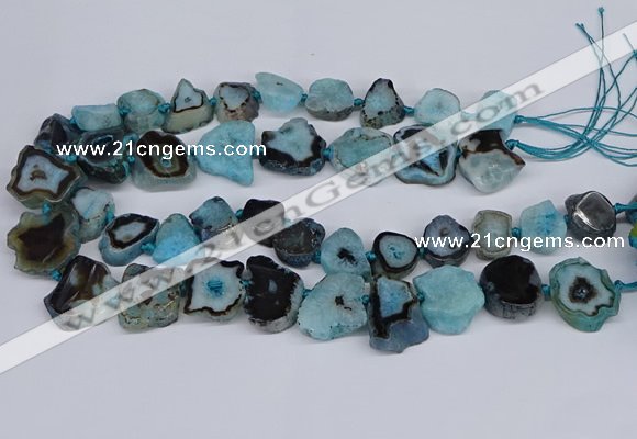 CNG3170 15.5 inches 15*20mm - 25*30mm freeform druzy agate beads