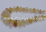 CNG3205 10*25mm - 12*45mm faceted nuggets yellow quartz beads