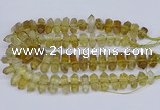 CNG3220 15.5 inches 10*20mm - 12*40mm faceted nuggets lemon quartz beads