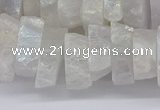 CNG3235 15.5 inches 20*25mm - 25*30mm nuggets plated white crystal beads