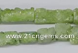 CNG3254 15.5 inches 8*15mm - 11*20mm freeform plated druzy agate beads