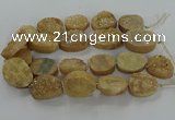 CNG3270 15.5 inches 22*30mm - 30*40mm freeform druzy agate beads