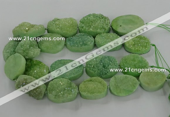 CNG3273 15.5 inches 22*30mm - 30*40mm freeform druzy agate beads