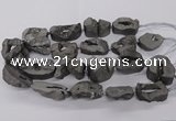 CNG3290 25*30mm - 28*45mm freeform plated druzy agate beads