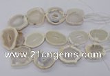 CNG3300 30*35mm - 35*40mm freeform druzy agate beads