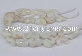 CNG3306 20*30mm - 30*45mm freeform plated druzy agate beads