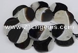 CNG3312 40*45mm - 45*55mm freeform druzy agate gemstone beads