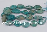 CNG3315 25*30mm - 30*45mm faceted freeform amazonite beads