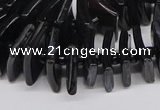 CNG3318 15.5 inches 8*12mm - 15*20mm freeform black agate beads