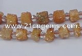 CNG3321 15.5 inches 4*6mm - 8*10mm nuggets plated druzy agate beads