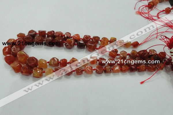 CNG334 15.5 inches 8*10mm - 13*15mm faceted nuggets agate beads