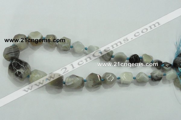 CNG335 15.5 inches 8*10mm - 15*18mm faceted nuggets agate beads