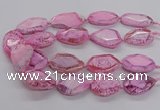 CNG3360 15.5 inches 30*35mm - 35*45mm faceted freeform agate beads