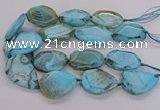 CNG3361 15.5 inches 30*35mm - 35*45mm faceted freeform agate beads