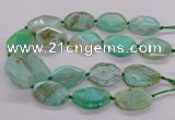 CNG3362 15.5 inches 30*35mm - 35*45mm faceted freeform agate beads