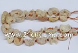 CNG3374 20*30mm - 30*45mm freeform plated druzy agate beads