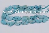 CNG3377 20*30mm - 30*45mm freeform plated druzy agate beads