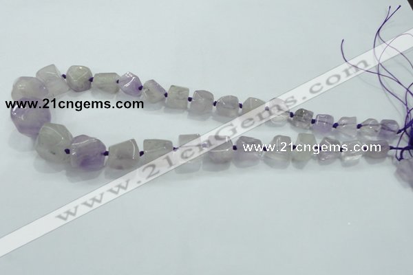 CNG338 15.5 inches 8*10mm - 18*22mm faceted nuggets amethyst beads