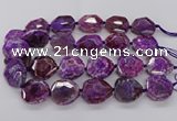 CNG3401 15.5 inches 28*30mm - 30*32mm faceted freeform agate beads