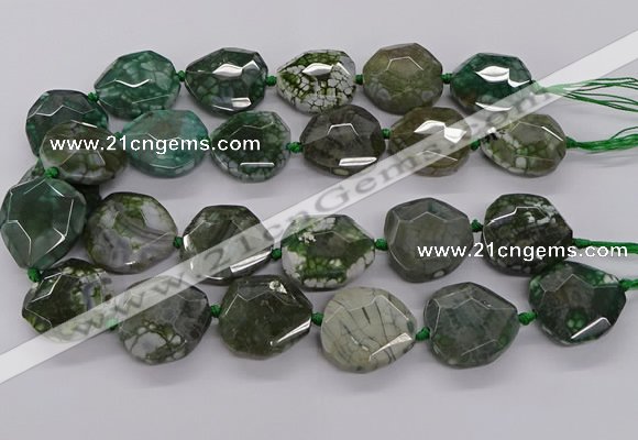 CNG3403 15.5 inches 28*30mm - 30*32mm faceted freeform agate beads