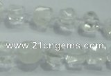 CNG341 15.5 inches 8*10mm - 15*18mm faceted nuggets white crystal beads