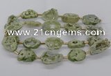 CNG3415 15.5 inches 18*25mm - 30*35mm freeform plated druzy agate beads