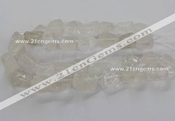 CNG3421 15.5 inches 15*20mm - 20*30mm nuggets white crystal beads