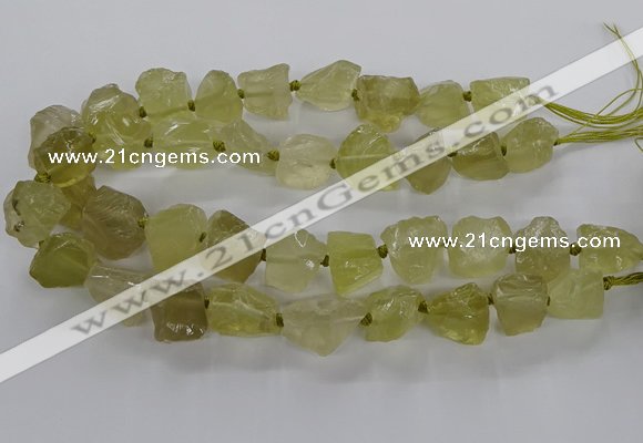 CNG3425 15.5 inches 15*20mm - 20*30mm nuggets lemon quartz beads