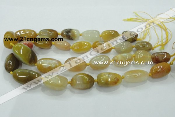 CNG346 15.5 inches 15*20mm - 20*28mm nuggets agate gemstone beads