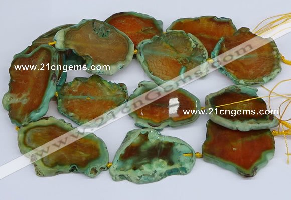 CNG3460 15.5 inches 35*40mm - 45*55mm freeform agate beads