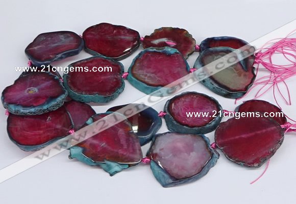 CNG3462 15.5 inches 35*40mm - 45*55mm freeform agate beads