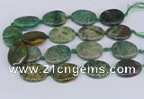 CNG3483 25*35mm - 30*40mm freeform chrysanthemum agate beads