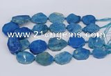 CNG3486 30*35mm - 35*45mm freeform chrysanthemum agate beads