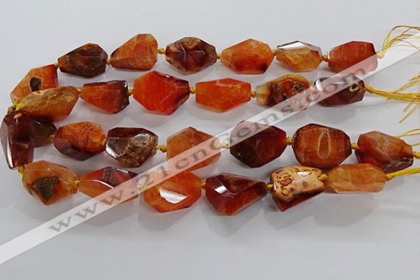 CNG3508 15.5 inches 15*20mm - 18*25mm faceted nuggets agate beads