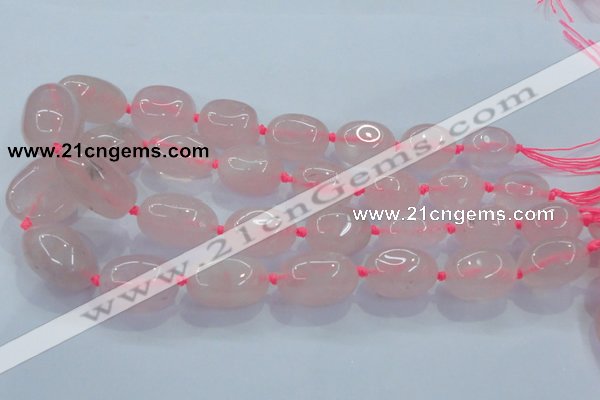 CNG351 15.5 inches 15*20mm - 25*30mm nuggets rose quartz beads