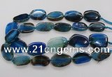 CNG3516 15.5 inches 20*25mm - 25*35mm freeform agate slab beads