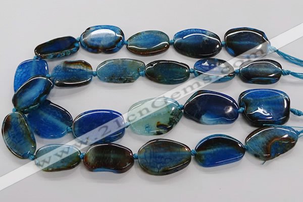 CNG3516 15.5 inches 20*25mm - 25*35mm freeform agate slab beads