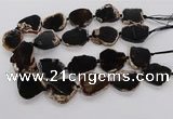 CNG3518 15.5 inches 20*25mm - 25*35mm freeform agate slab beads