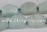 CNG3525 15.5 inches 13*18mm - 15*20mm faceted nuggets amazonite beads