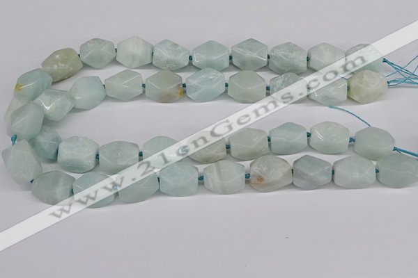 CNG3525 15.5 inches 13*18mm - 15*20mm faceted nuggets amazonite beads