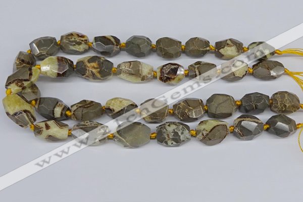 CNG3528 15.5 inches 13*18mm - 15*20mm faceted nuggets devil jasper beads