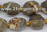 CNG3529 15.5 inches 14mm - 16mm faceted nuggets devil jasper beads