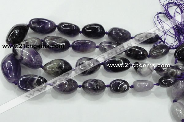 CNG354 15.5 inches 15*20mm - 25*35mm nuggets amethyst beads