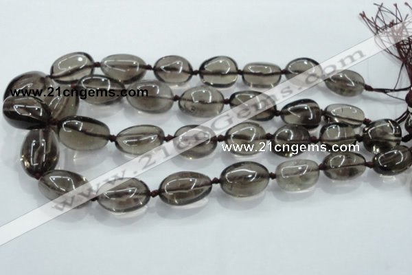 CNG355 15.5 inches 15*20mm - 25*30mm nuggets smoky quartz beads