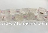 CNG3559 15.5 inches 18*20mm - 25*30mm nuggets rough rose quartz beads