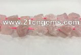 CNG3560 15.5 inches 18*20mm - 25*30mm nuggets rough rose quartz beads