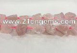 CNG3560 15.5 inches 18*20mm - 25*30mm nuggets rough rose quartz beads