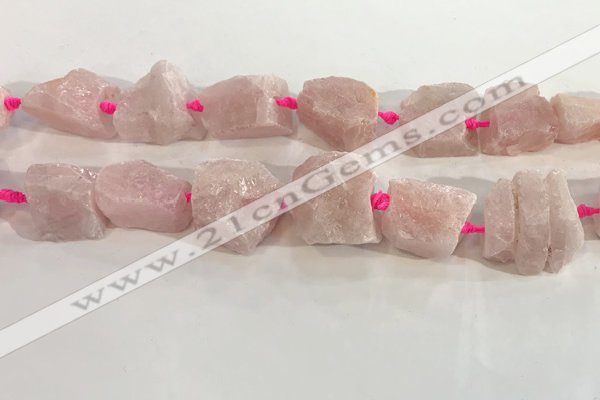 CNG3561 15.5 inches 18*20mm - 25*30mm nuggets rough rose quartz beads